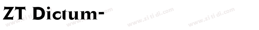 ZT Dictum字体转换
